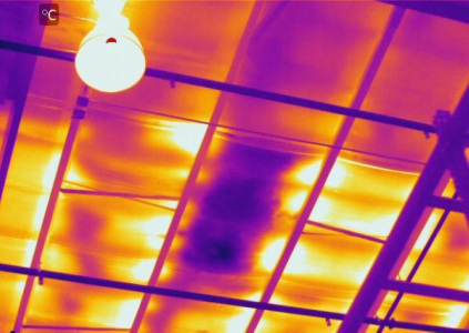 Infrared (IR) Thermal Image of Wet Roof Insulation | Infrared (IR) Thermal Imaging | 360 Inspection Services